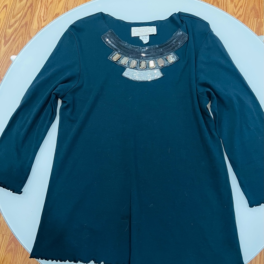 Nature Art Lynn Yang long sleeve sequined shirt